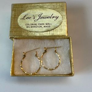 14K small hoop earrings